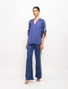 Blue-Grey Rouching Set