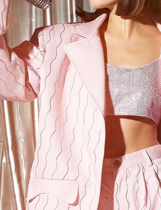 'WavyBoogie' Rhinestones Blazer
