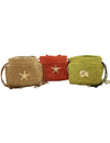 Raffia Bucket bag with emblem