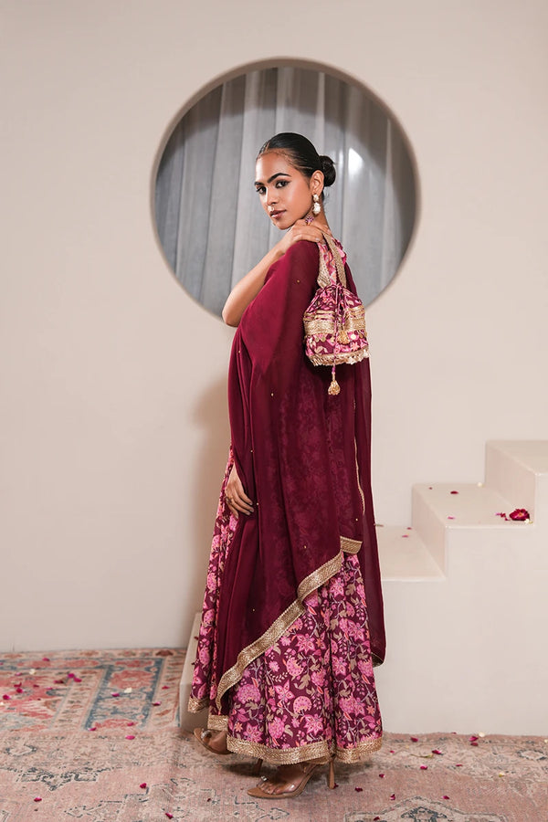 Petunia Gul Anarkali Set With Dupatta