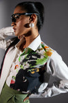 BRUSH STROKES CROP SHIRT