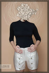 Embossed Gold Lamé Shorts