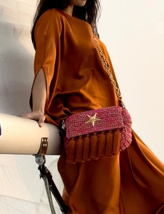 3 Weave Raffia Clutch