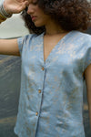 Azure Vest & Flared Trousers Set