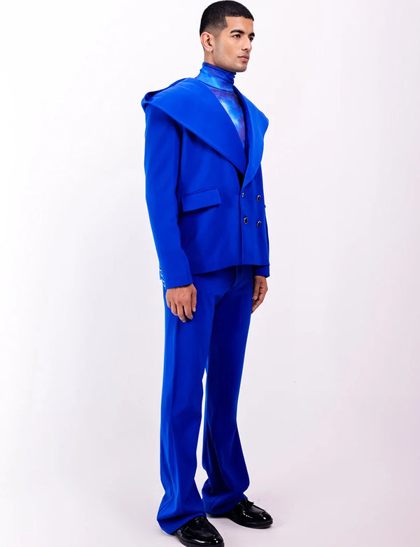 CELESTIAL DRIFT HOODED BLAZER