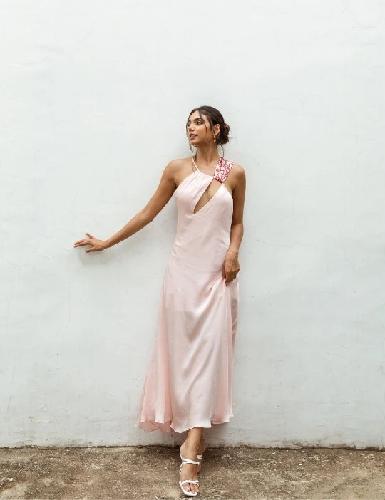 Silvia Maxi Asymmetrical Dress