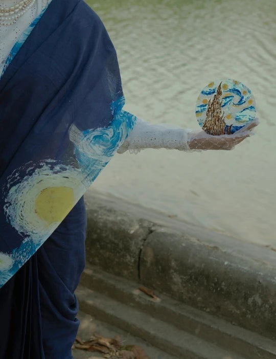 Starry Night Saree