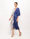Grey-Blue Kaftan Bodycon Dress