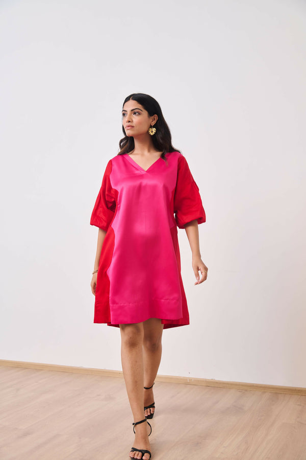 Red & Pink Short Party Dress
