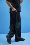 Black Shoji Patchwork Trousers