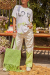 GREEN MONKEY WASH GOTA POCKET JEANS