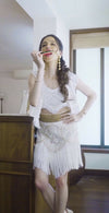 Ibiza Fringe Embroiderd Skirt
