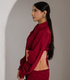 Fireside Sunset Shirred Dress