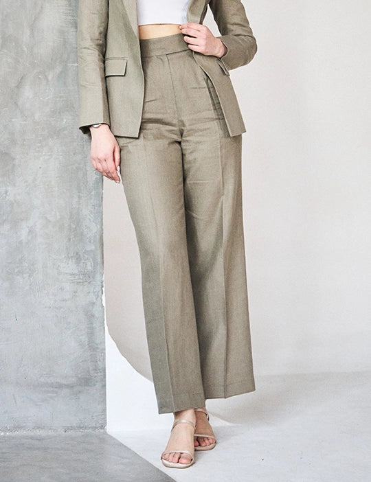 Logus Khaki Linen Trouser