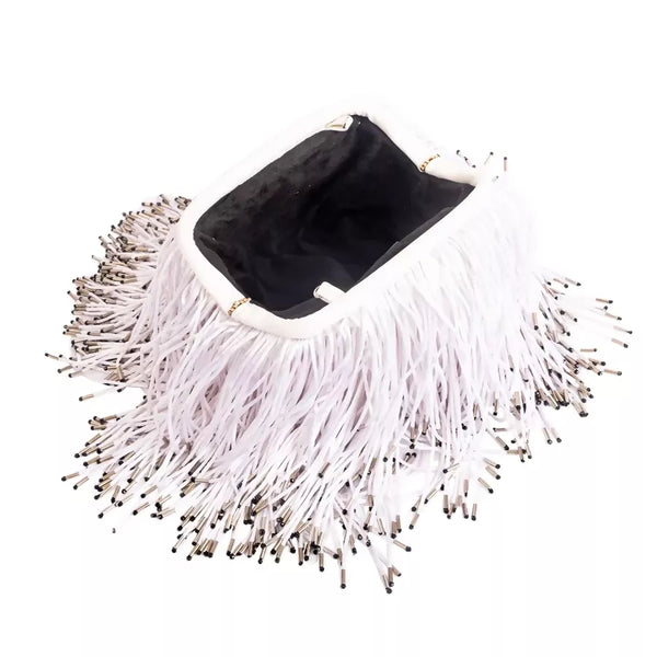 AMARA FRINGE White Silver
