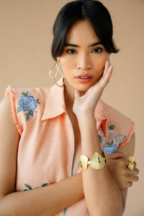 Peach Short Dress