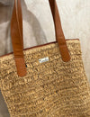 Raffia Zipper Bag