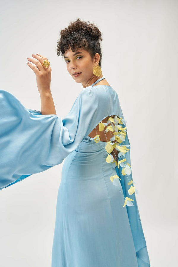 Powder Blue dress with cover up