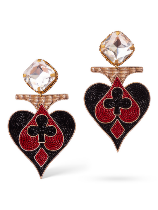 Suits Of Cards Enclosed Earrings