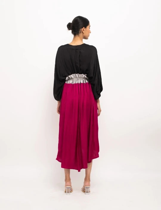 Black-Grey-Wine High Low Cape