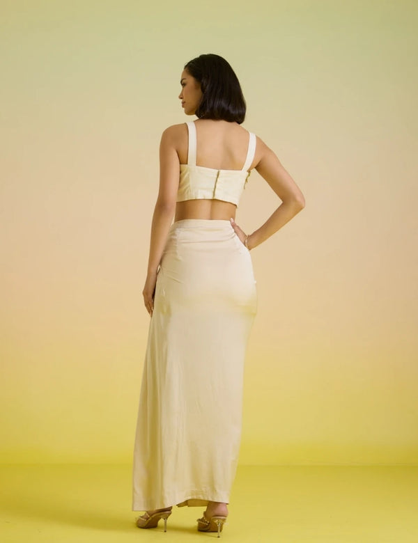 Ivory shell bustier set