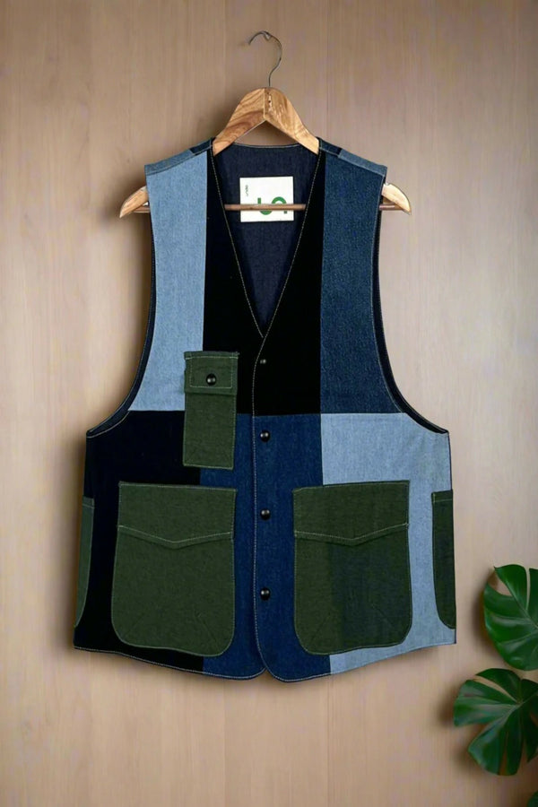 Un Denim - Upcycled Denim Gilet Jacket | G166