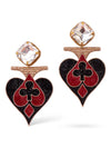 Suits Of Cards Enclosed Earrings