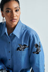 Azure Odyssey Shirt Dress