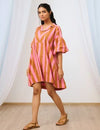 Stripe Printed Short Dress