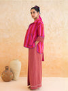 Fiora Set : Cotton Jacket Co-ord Set for Women in Red | Striped 2-Piece Summer Outfit