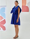 Blue Short Ruffled Dress