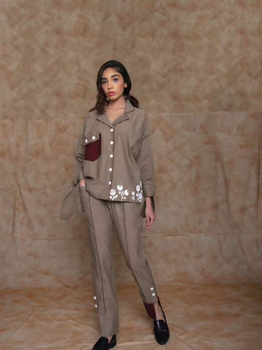 Volume sleeves shirt - Oatmeal