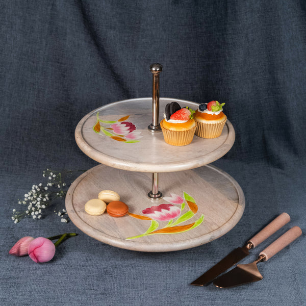 Lotus - Two Tier Dessert Stand
