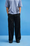 Black Shoji all-over Patchwork Trousers