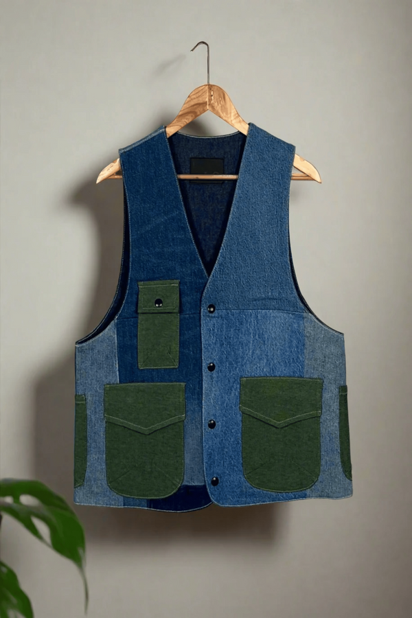 Un Denim - Upcycled Denim Gilet Jacket | G145