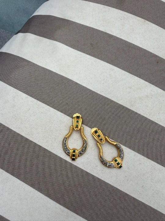 Emerald Arc Hoops