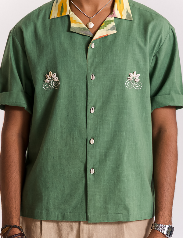 The Vasuki Shell Shirt - Green
