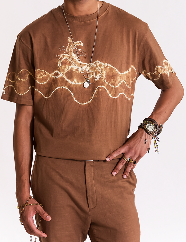 Airavat Shibori T-shirt - Brown