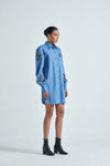 Azure Odyssey Shirt Dress