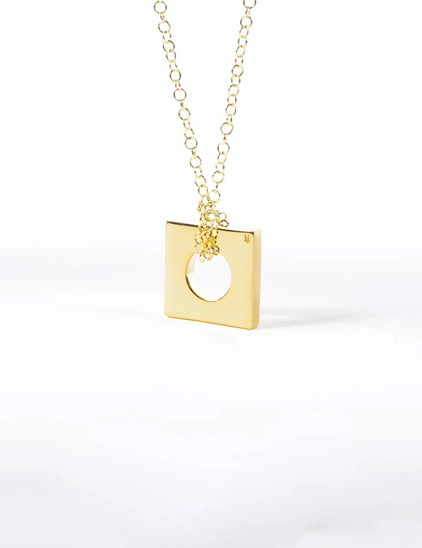 Edge Pendant Loopless Gold