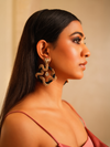 Black snake earrings