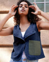 Un Denim - Dark Indigo Short Top X Waist Coat