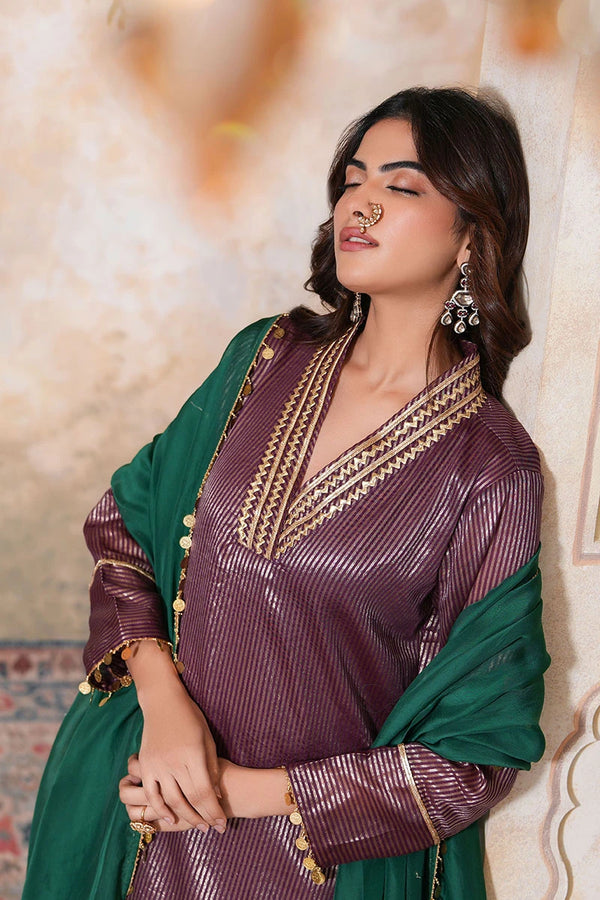 Gauhar Gota Kurta Set With Dupatta