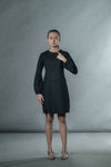Dress with Wave Pleats