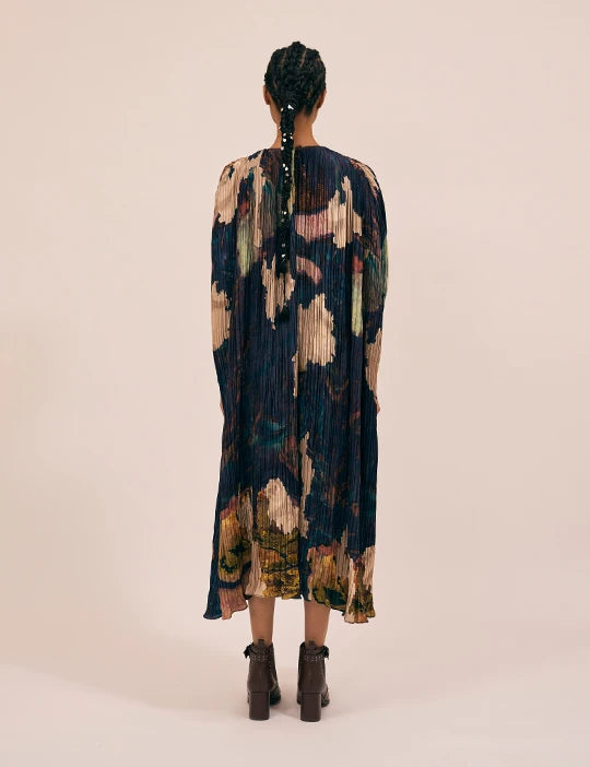 Prussian Blue Bloom Kaftan