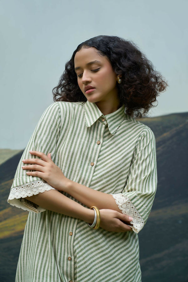 Moss Striped Trousers