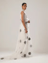 MJ FLORAL SAREE (WHITE)