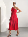 Red One Shoulder Dress