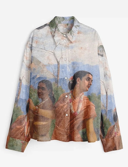 Shakuntala by Raja Ravi Varma - luxury shirts men