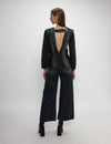 Denim Blazer with Open Back